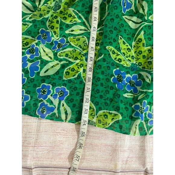 Vintage Rabbit Rabbit Rabbit Women's Green Chiffon Maxi Dress - 14 - Picture 6 of 12